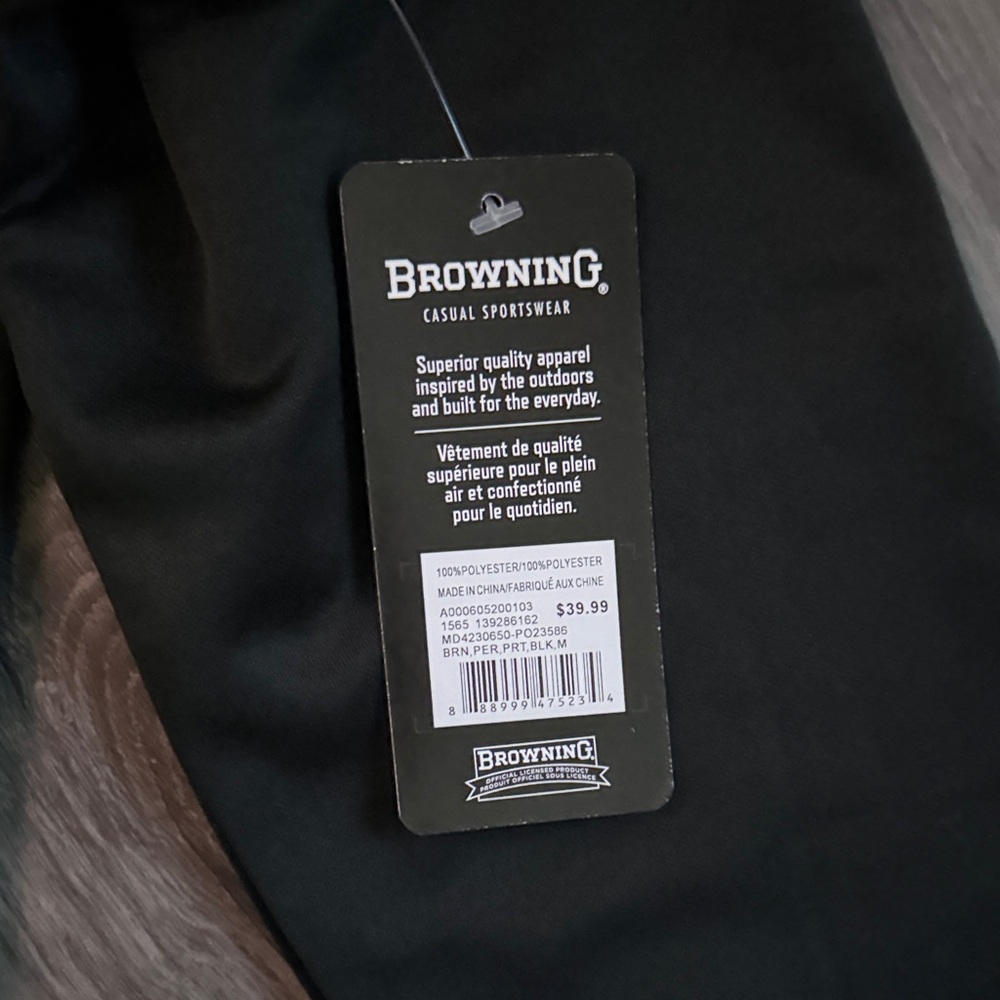 Browning Men's Charcoal Quarter-Zip Jacket - Picture 3 of 3